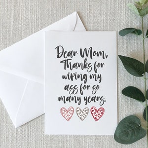 Thanks for Wiping My Humorous Mother&#39;s Day Card