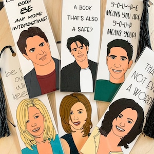Friends inspired caricature drawing bookmark