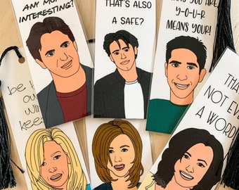 Friends inspired caricature drawing bookmark