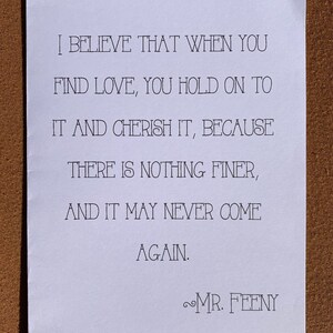 Boy Meets World Inspired Love Romance Card Feeny