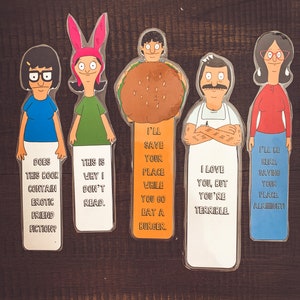 Bob&#39;s Burgers Inspired Bookmarks