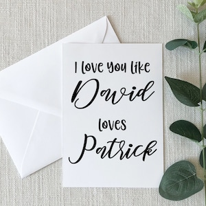 Schitt&#39;s Creek Inspired Love Card David and Patrick
