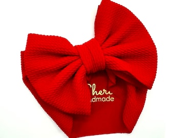 Red Headband; Oversized Headband; Big Bow Headband