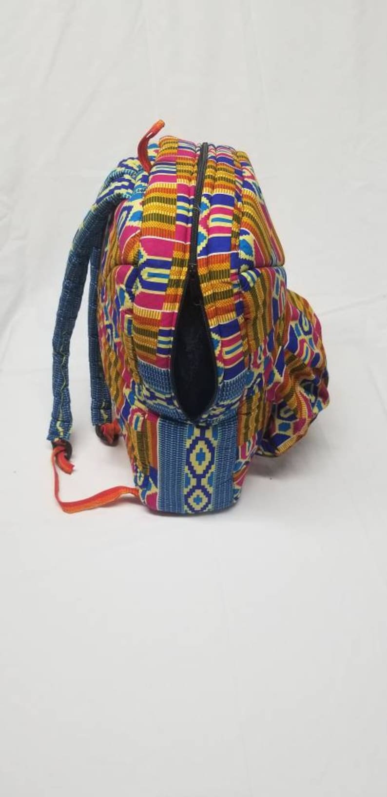 Pink African Print Backpack
