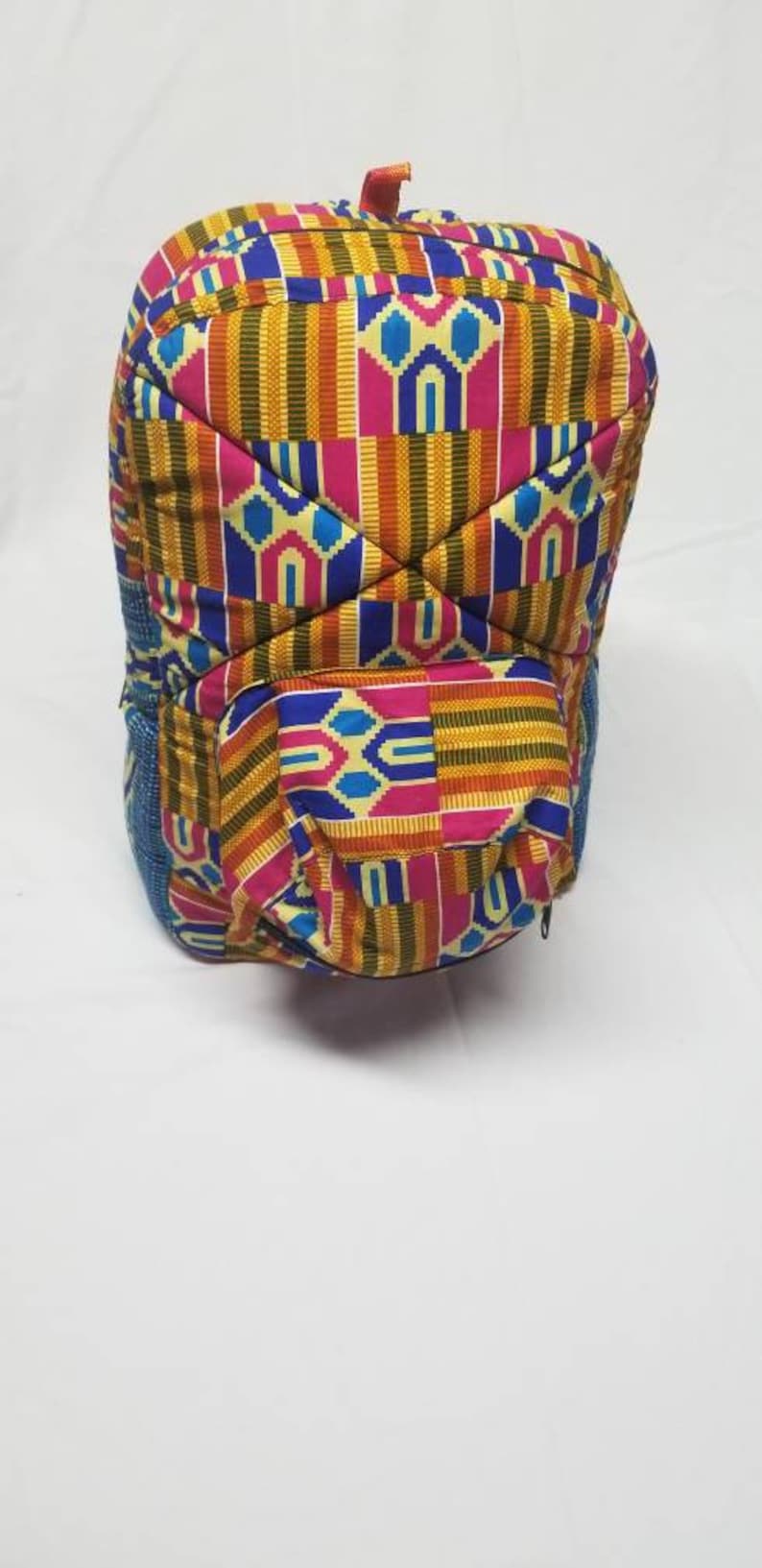 Pink African Print Backpack