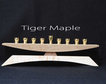 Hand Crafted Wooden Hanukkah Menorah