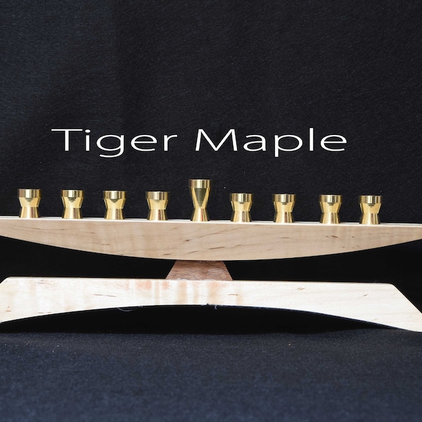 Hand Crafted Wooden Hanukkah Menorah