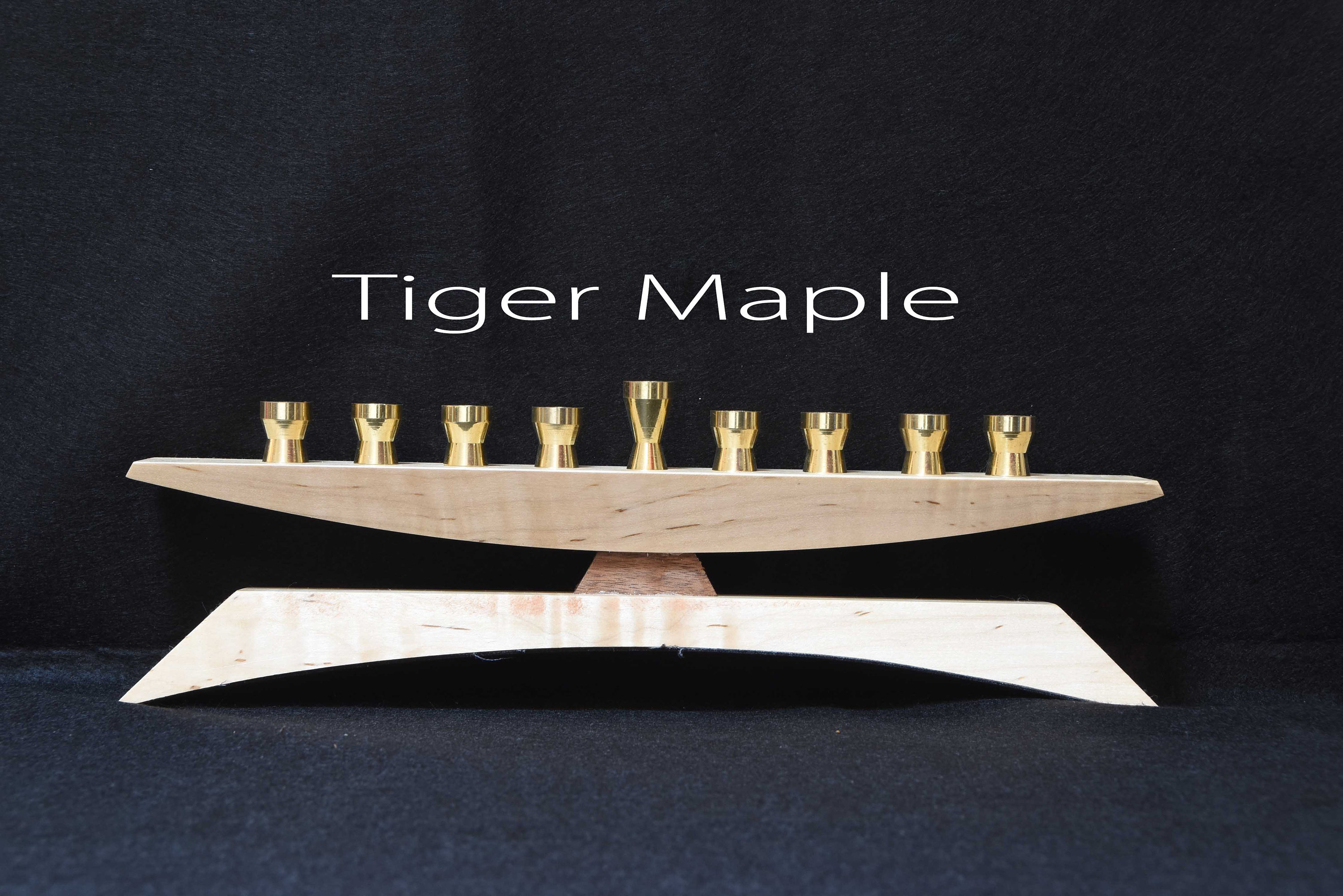 Hand Crafted Wooden Hanukkah Menorah