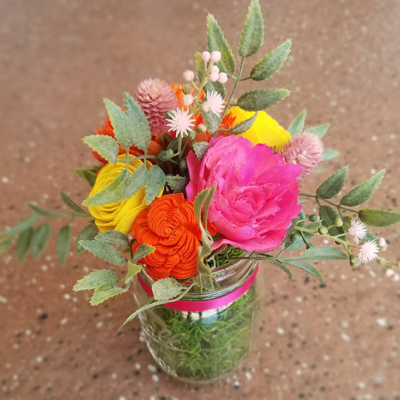 DIY Wood Flower Craft Kit Create your own bouquet or Etsy