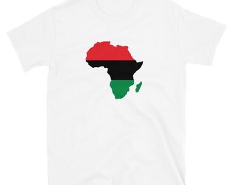 Africa Pan African Outline- Pan Africa Shirt - Gift for Him - Gift for Her - Unisex Adult Clothing - African Art