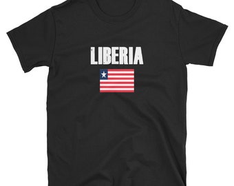 Vintage Distressed Style - Liberia Shirt Flag T Shirt  / Flag Shirt / Ancestry Gifts / DNA Gifts / Genealogy Gift Shirt
