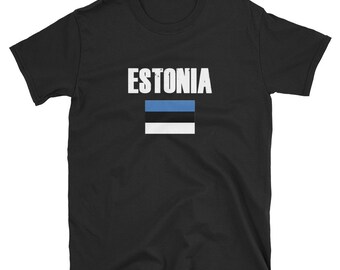 Vintage Distressed Style - Estonia Shirt Flag T Shirt  / Flag Shirt / Ancestry Gifts / DNA Gifts / Genealogy Gift Shirt