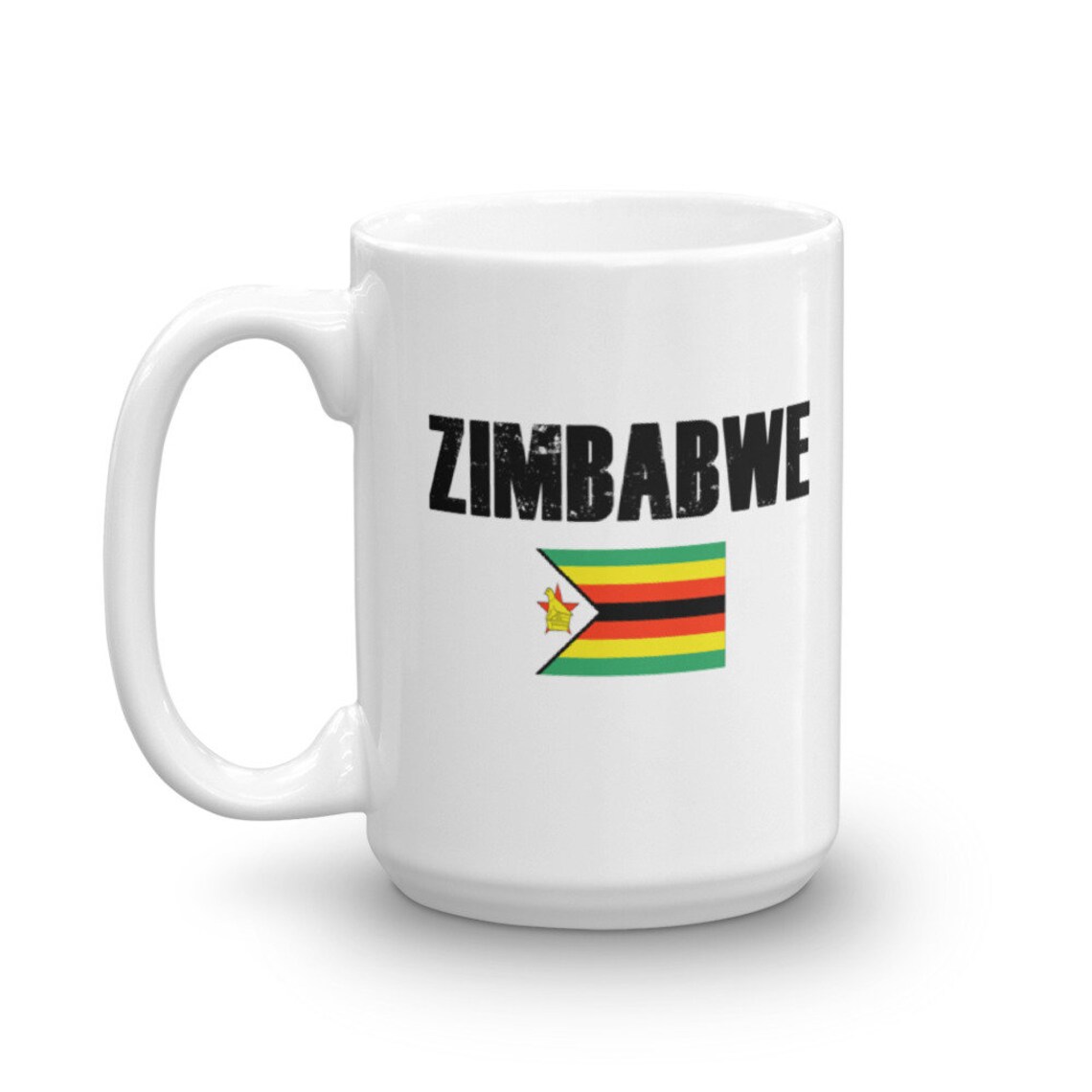 Vintage Distressed Style Zimbabwe Flag Mugs Unique Coffee Etsy