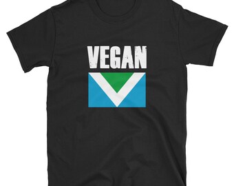 Vegan Flag T-Shirt, Animal Rights Flag, Foodie Shirt, Veggie Shirt, Family Gift