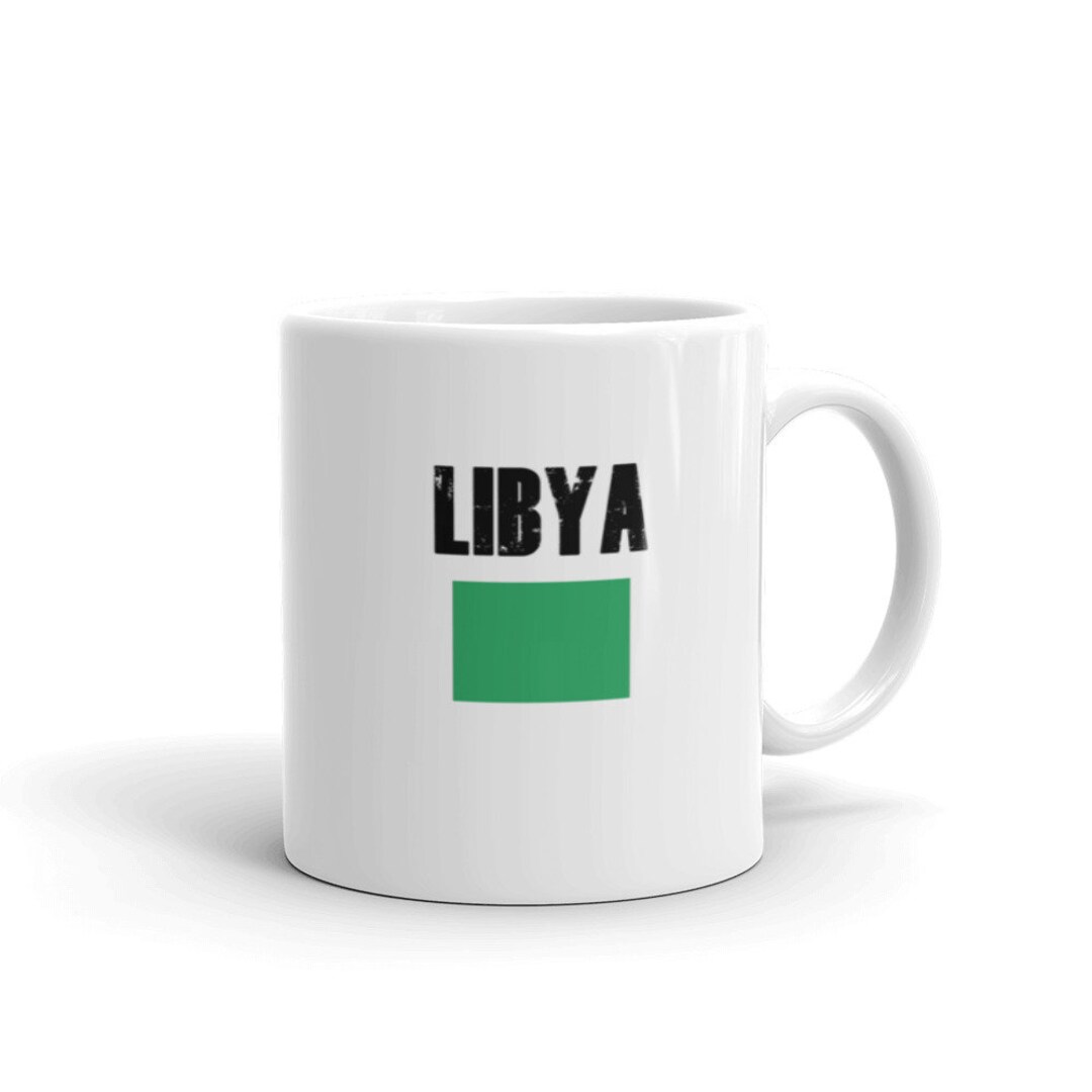 Vintage Distressed Style Libya Flag Mugs Unique Coffee Mug, Coffee Cup
