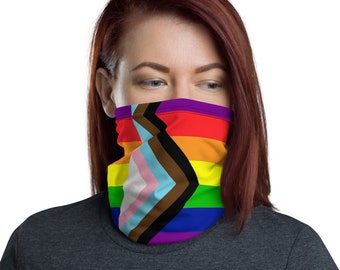 LGBT Progressive Pride Rainbow Flag Neck Gaiter