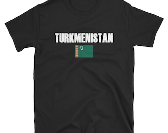 Vintage Distressed Style - Turkmenistan Shirt Flag T Shirt  / Flag Shirt / Ancestry Gifts / DNA Gifts / Genealogy Gift Shirt