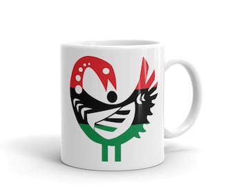 Sankofa Bird Mug - Pan African Coffee Mug  - Gift for Him - Gift for Her - Mug - Black Coffee Mug - Coffee Cup
