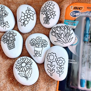 Painted Rocks Kit: Adult Coloring Activity, Stress Relief
