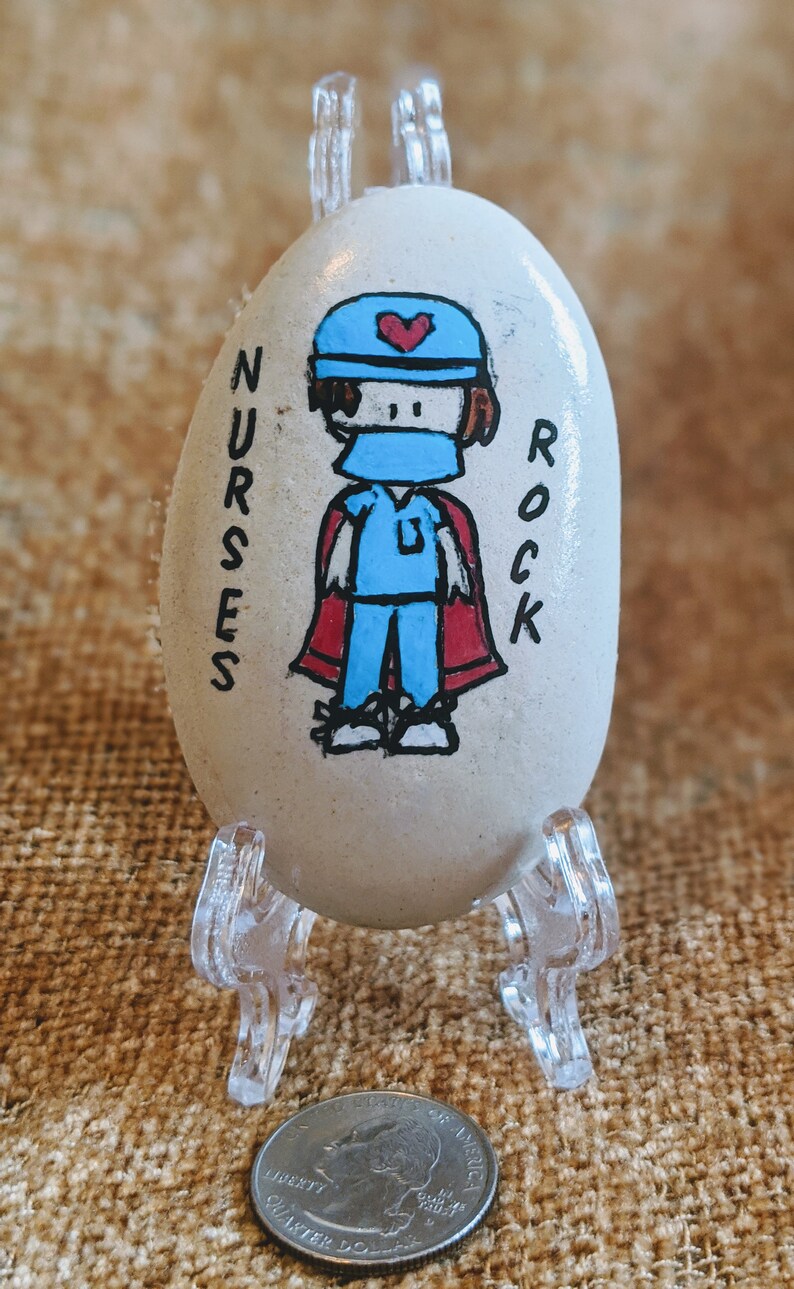Nurse Appreciation Painted Stone Nurses Rock Gift for Etsy