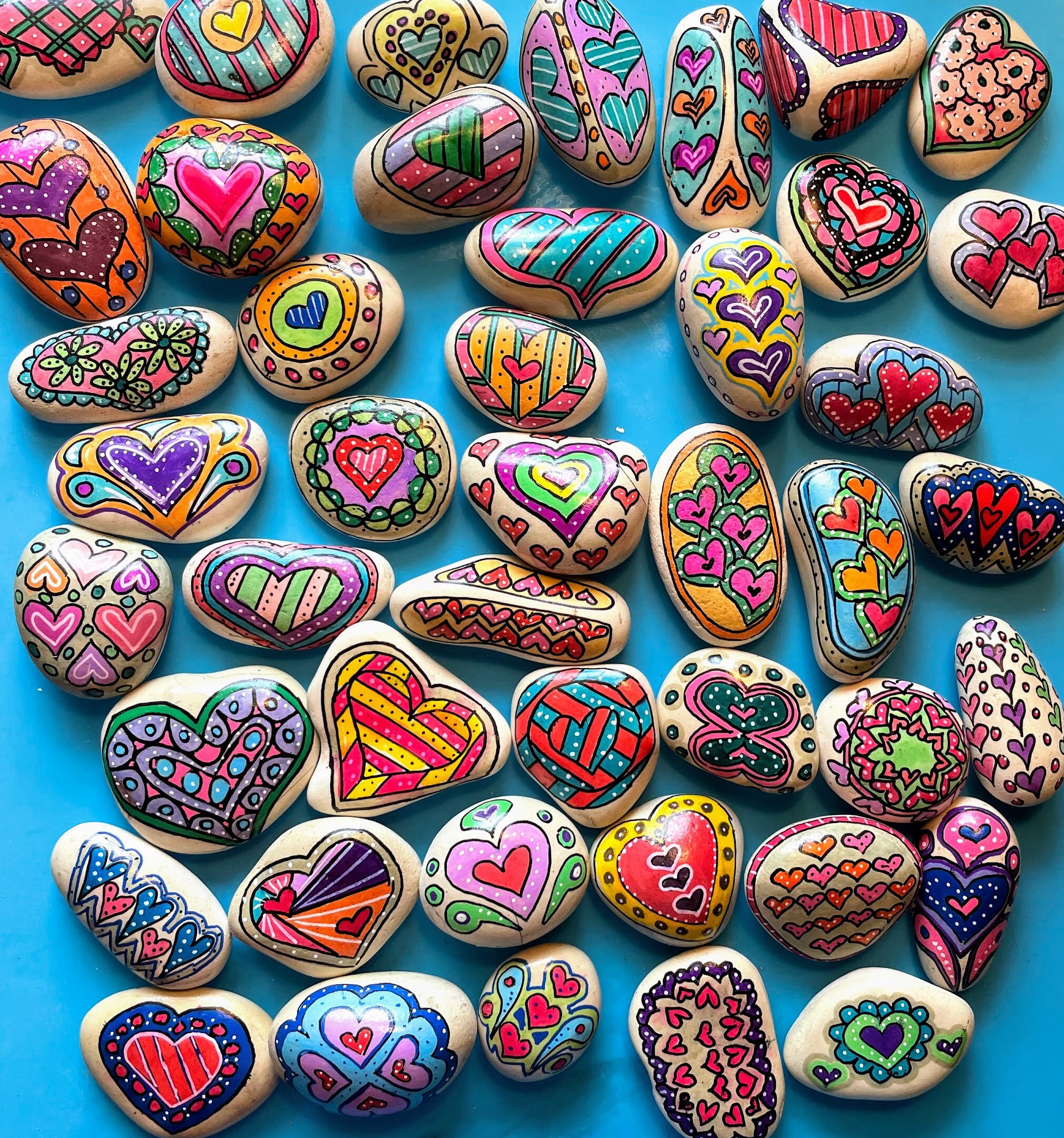 Assortment of Painted Rocks Valentine's Rocks Hand - Etsy