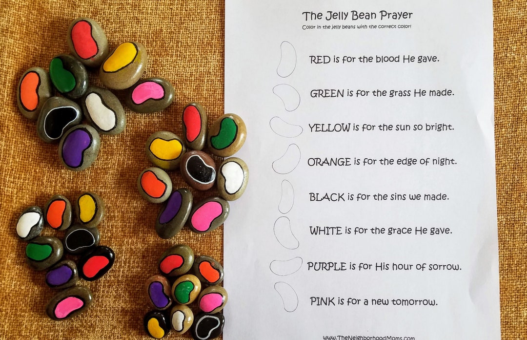 Jelly Bean Prayer Rocks, Easter Gift for Kids, Easter Basket Filler ...