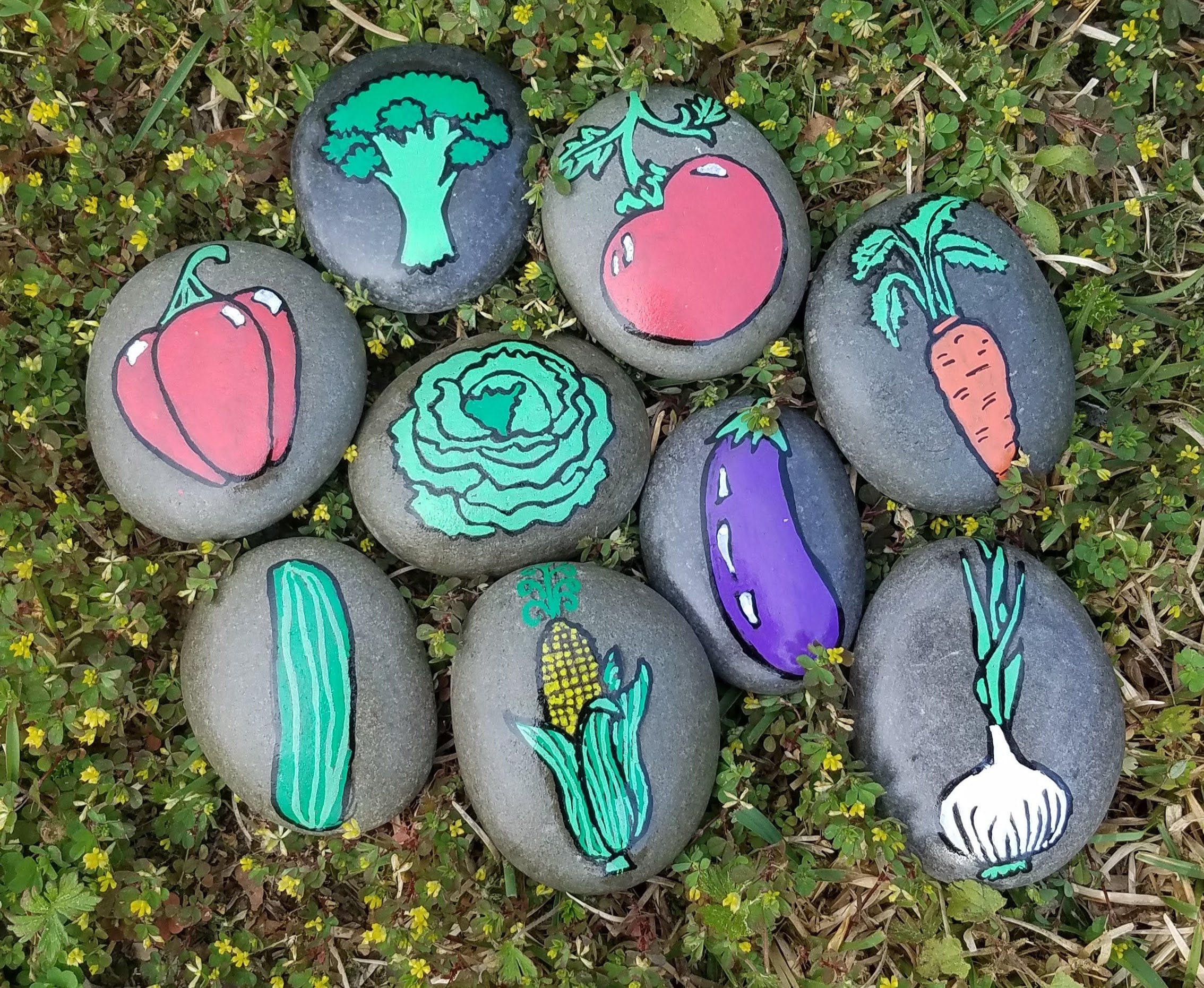 How to Make Garden Markers by Painting Stones