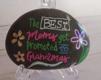 Best Grandma rock | hand-painted for grandma | Mother's day gift for grandma | hand-painted rock for grandma | Best Grandma gift |