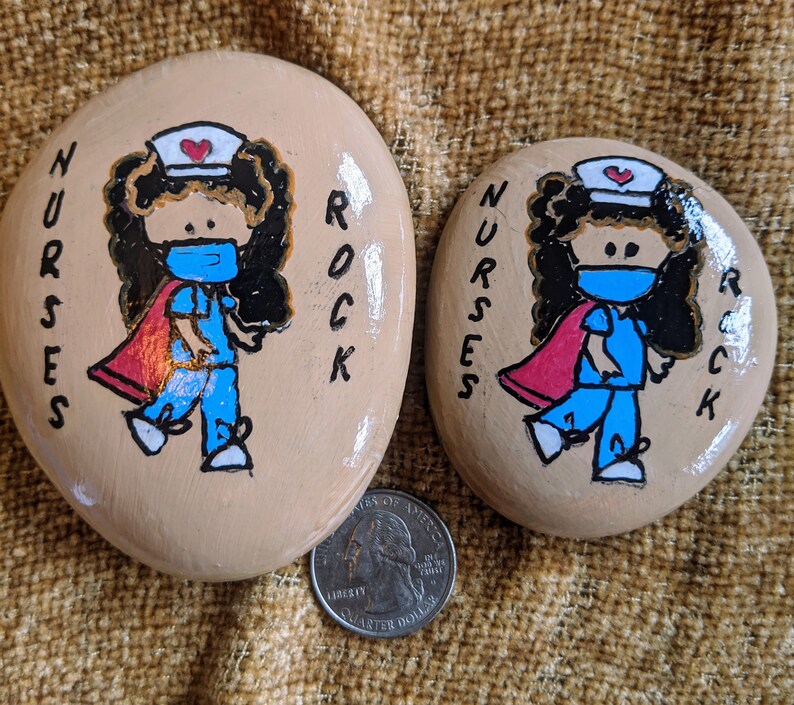 Nurse Appreciation Painted Stone Nurses Rock Gift for | Etsy