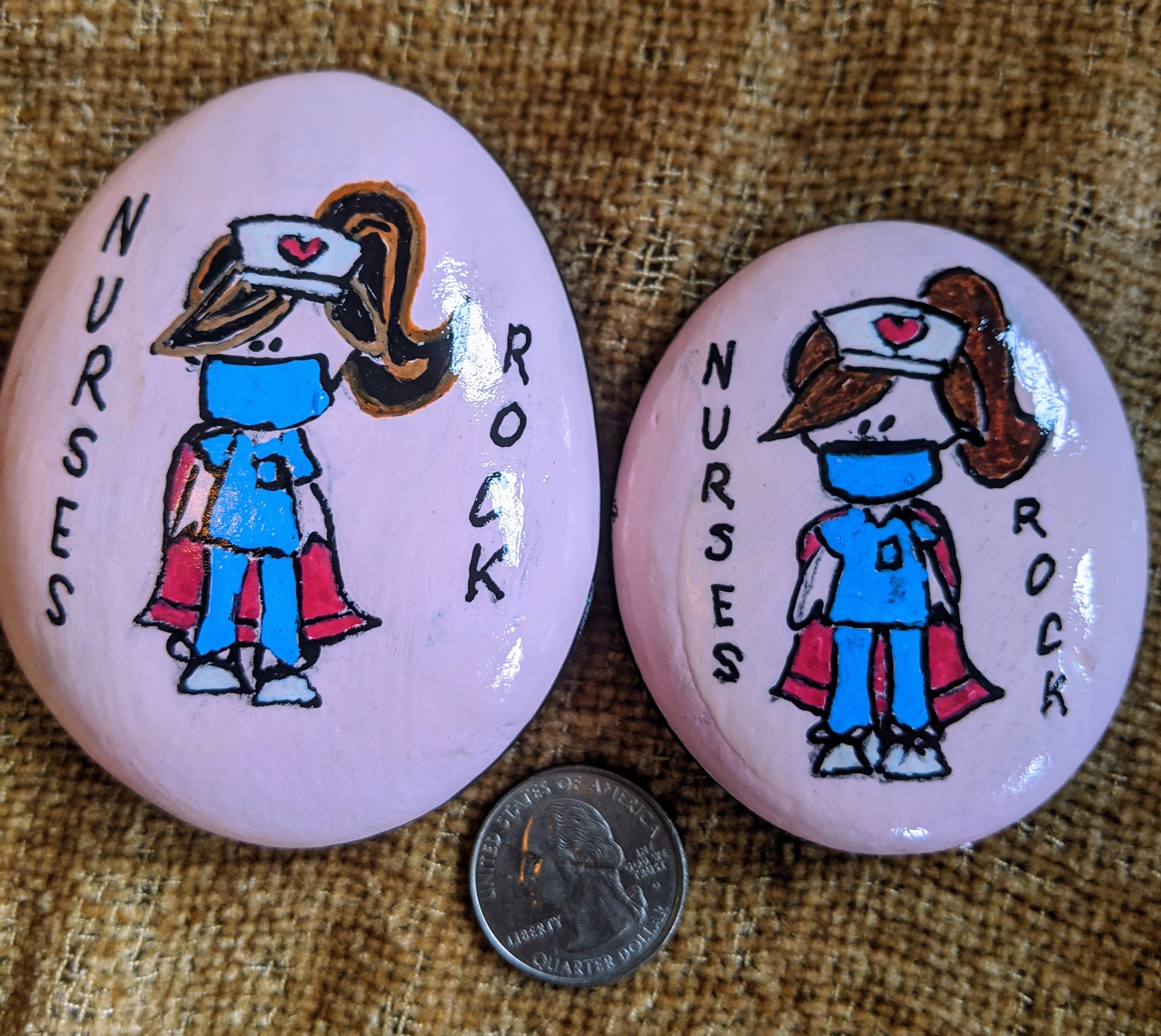 Nurse Appreciation Painted Stone Nurses Rock Gift for | Etsy