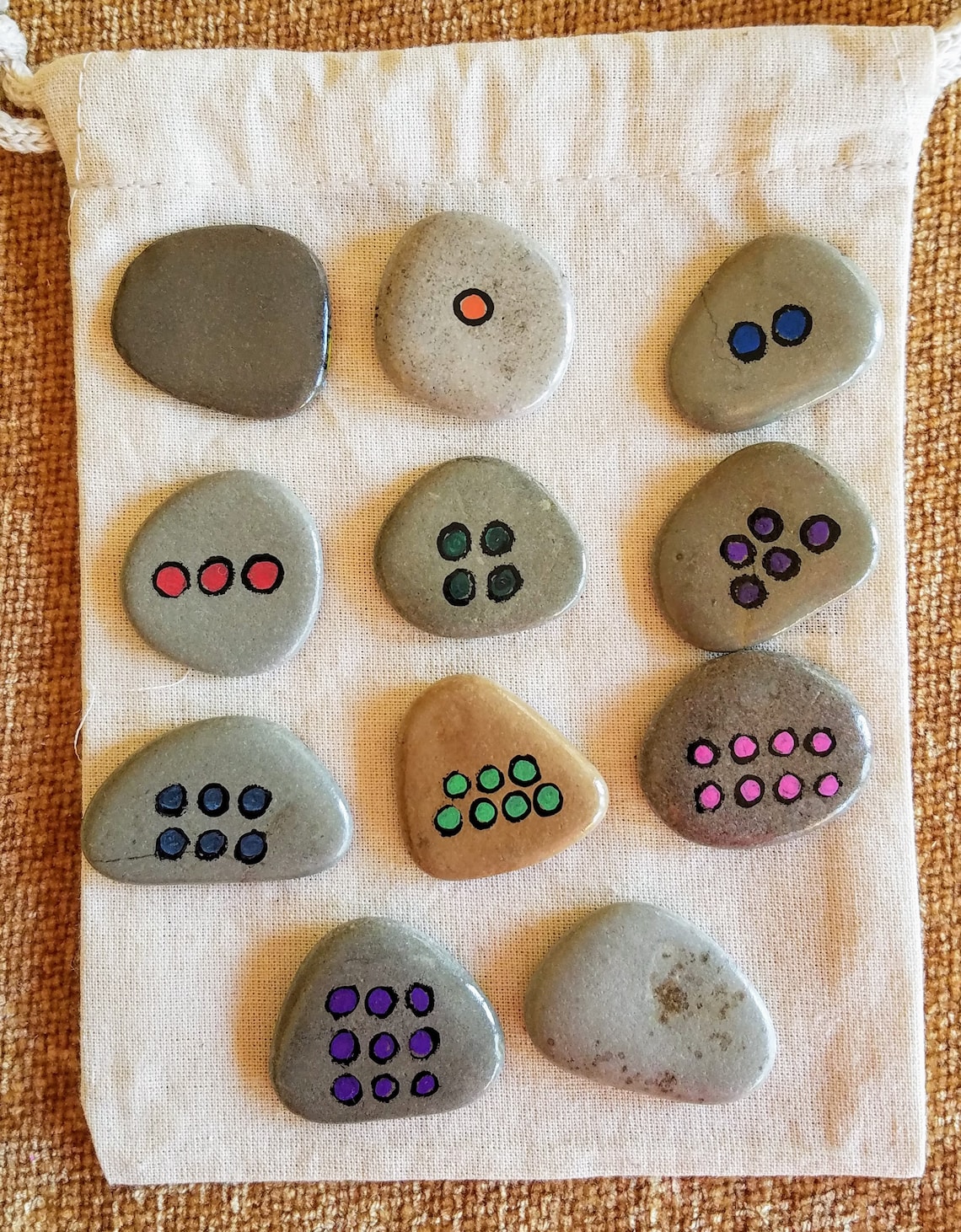 Learn to Count Painted Rocks Counting Stones Perfect for | Etsy