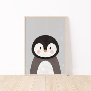 Penguin Print - Nursery Wall Art, Baby Animal Prints, Nursery Decor, Kids Wall Art, Gender Neutral, Babies Room Poster