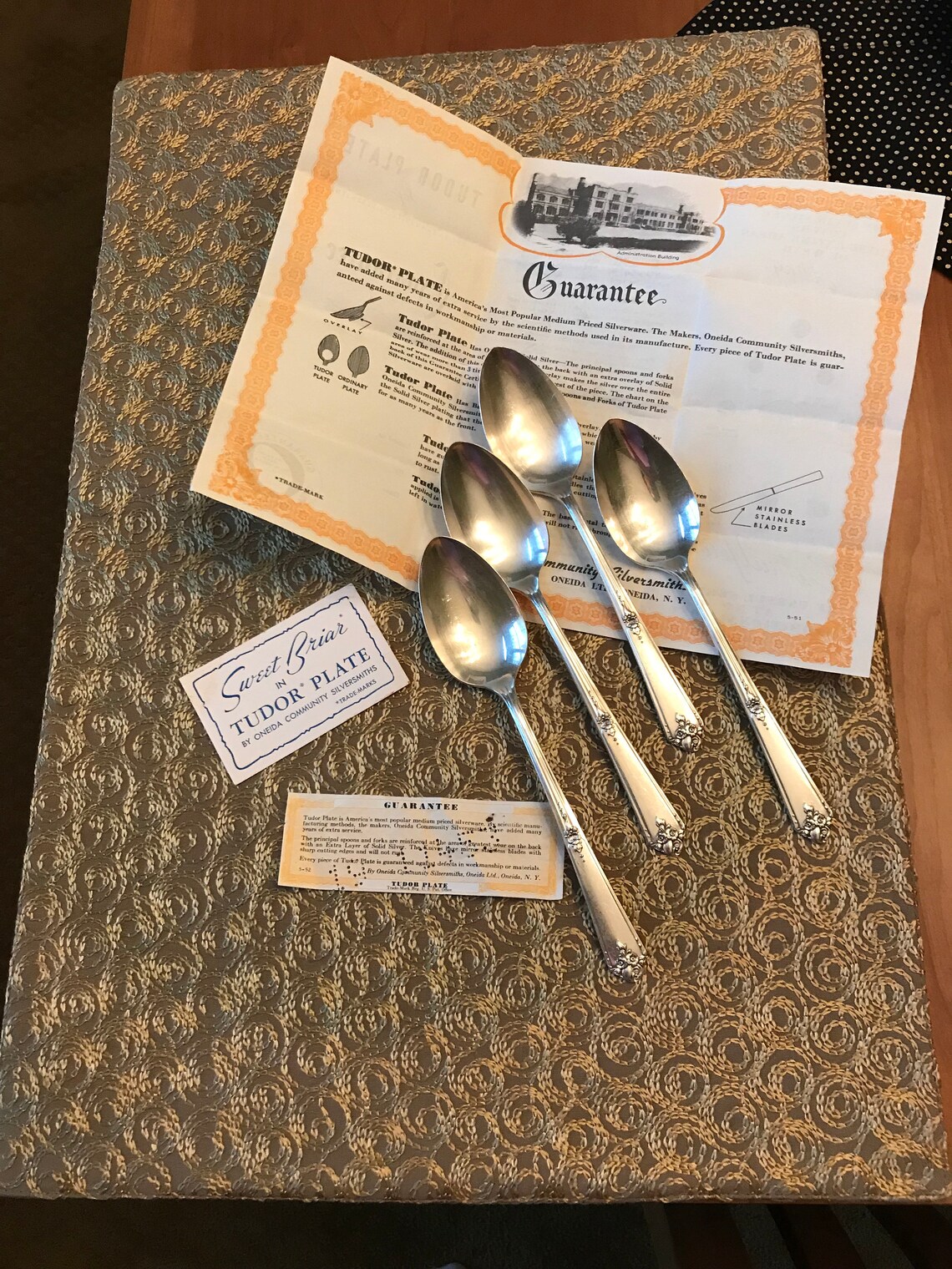 Oneida Community Silversmith: Sweet Briar in Tudor Plate ...