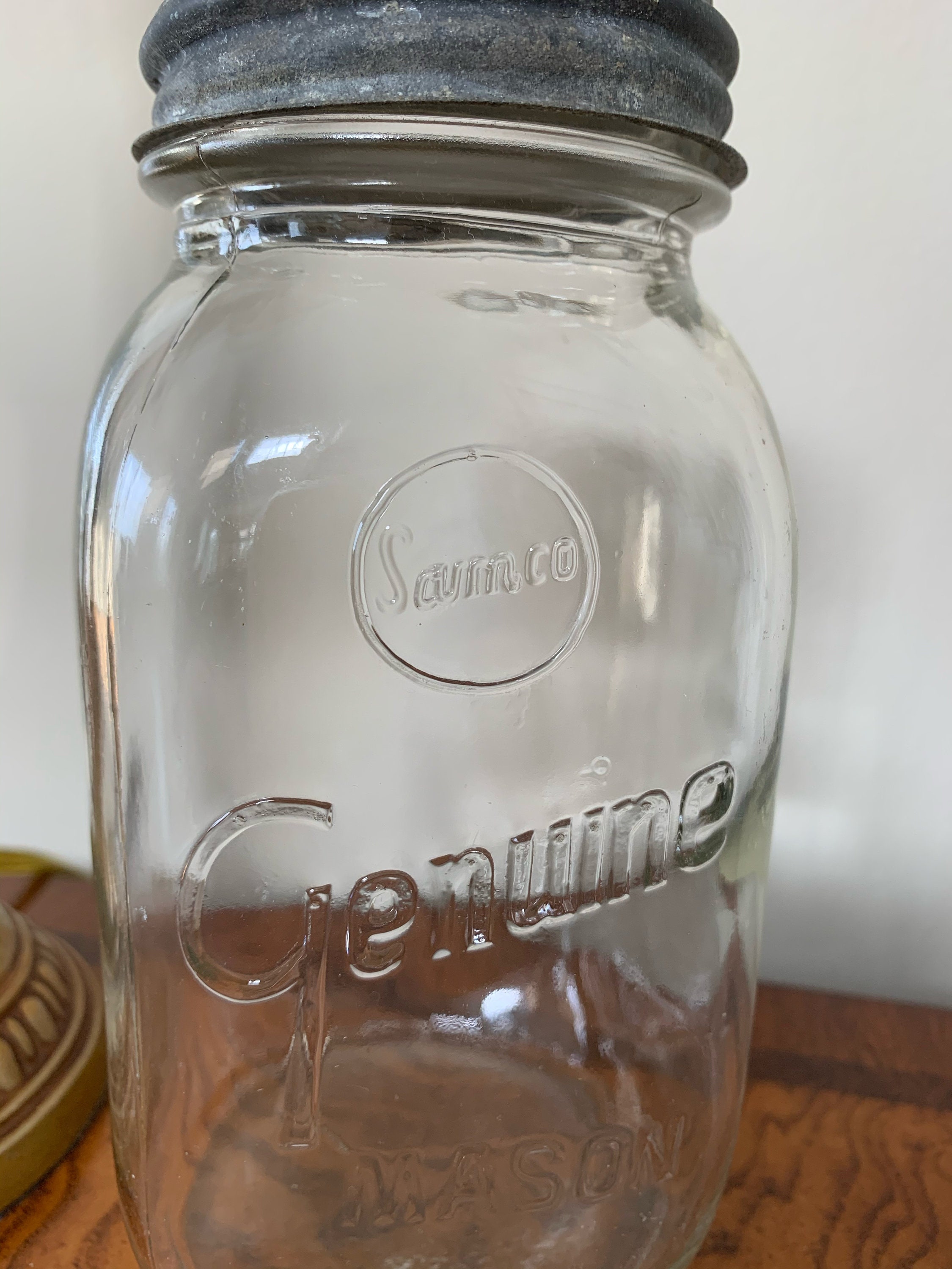 Samco Genuine MASON 1 Quart Clear Canning Jar Ball Zinc Lid Etsy New