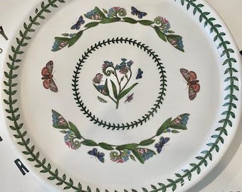 Vintage Portmeirion Botanic Garden Buffet Plate Moth and Butterfly 10.75"