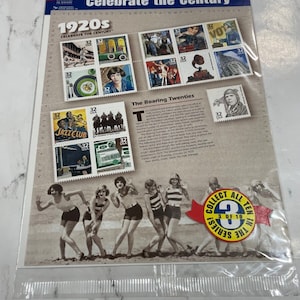 Vintage USPS 1920er Jahre Celebrate The Century Briefmarkensammlung Seite VERSIEGELT