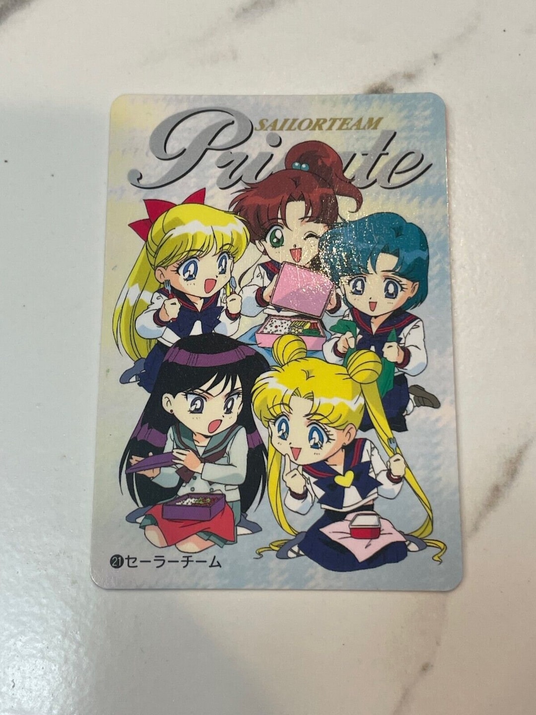 Lot 5 Figurines Vintage Bandai Sailor Moon Petit Soldat Avec Cartes - Neuf Japon