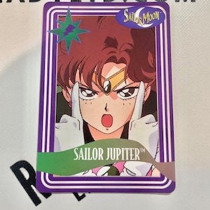 Vintage Sailor Moon Collectable Card English #40 Sailor Jupiter RARE