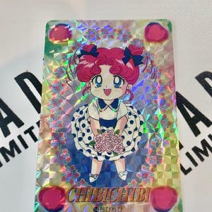 Vintage Sailor Moon Prism Collectable Card #14 Sailor Chibi Chibi Moon