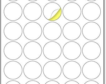 LABEL 1.5" Round Matte White Sticker Label Laser or Inkjet Printing NEW