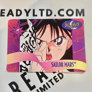 Vintage Sailor Moon Collectable Card English #25 Sailor Mars RARE