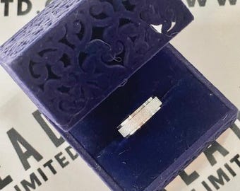 RING Stainless Steel Sandblasted Square Ring