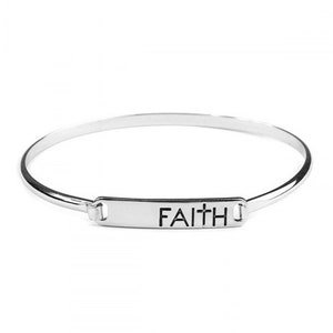 Hinge Plate Bracelet Minimalist - Faith