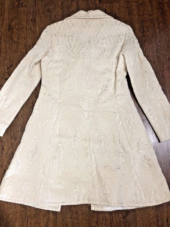 Vintage Women's Trench Dress Coat Beige XSmall Qu… - image 2