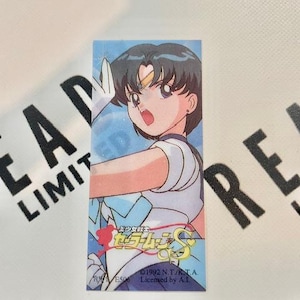 Vintage Sailor Moon Acrylic Transparent Bookmark 1992 Sailor Mercury Ami Mizuno