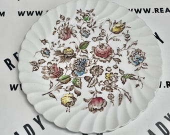 Vintage Johnson Bros Staffordshire Bouquet Bread Plates 8"