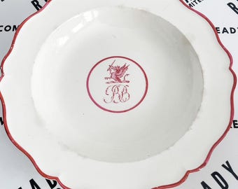 Vintage Wedgwood Soup Bowl RARE Dragon with Sword