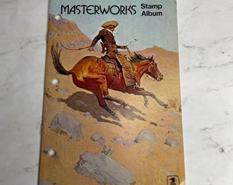 Vintage 1974 USPS Masterworks Stamp Album