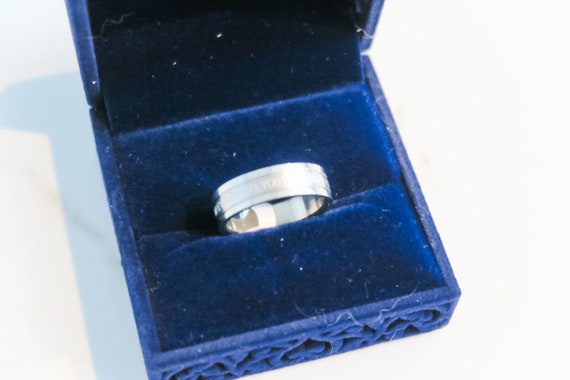 RING Stainless Steel Stamped Ring I Feel You Even When I Close My