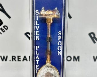 Vintage Boulder CO Flatiron Silver Plated Etched Collector's Souvenir Spoon NEW